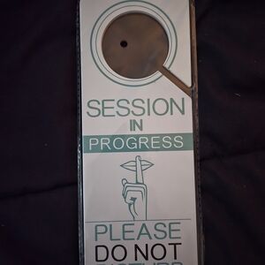 NWT Set of 3 "Session in Progress" Do Not Disturb Door Hangers